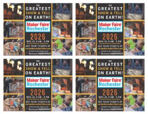 Maker Faire Rochester 2026 Postcard Front